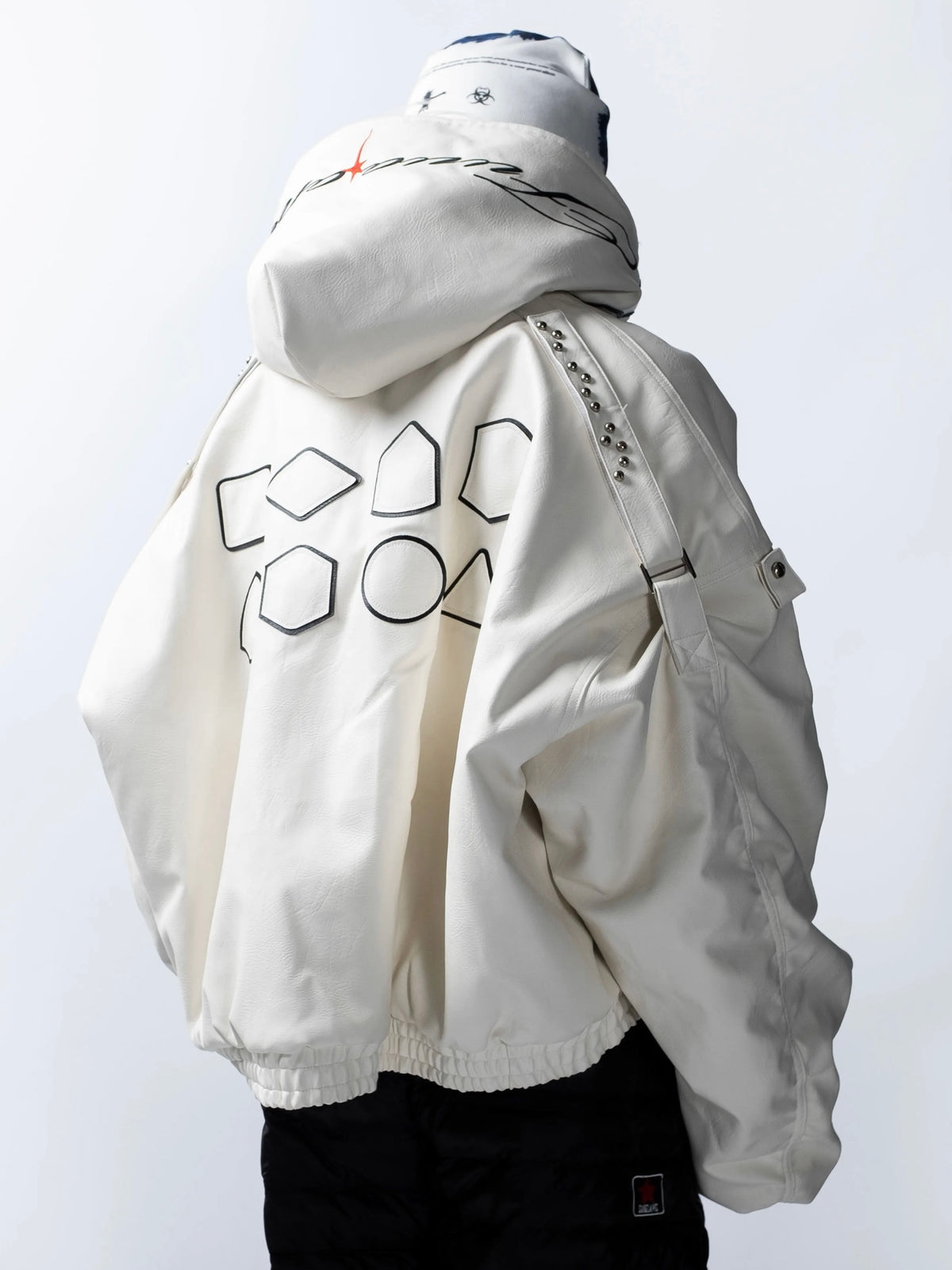 【F.V.V.O】Embroidered Hooded Bomber Jacket
