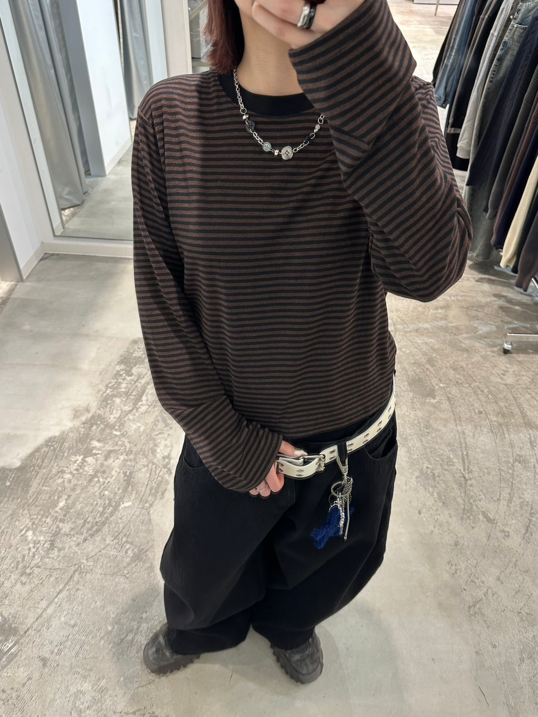 4/4 20:00発売【youll】basic border long sleeve tee (2color)