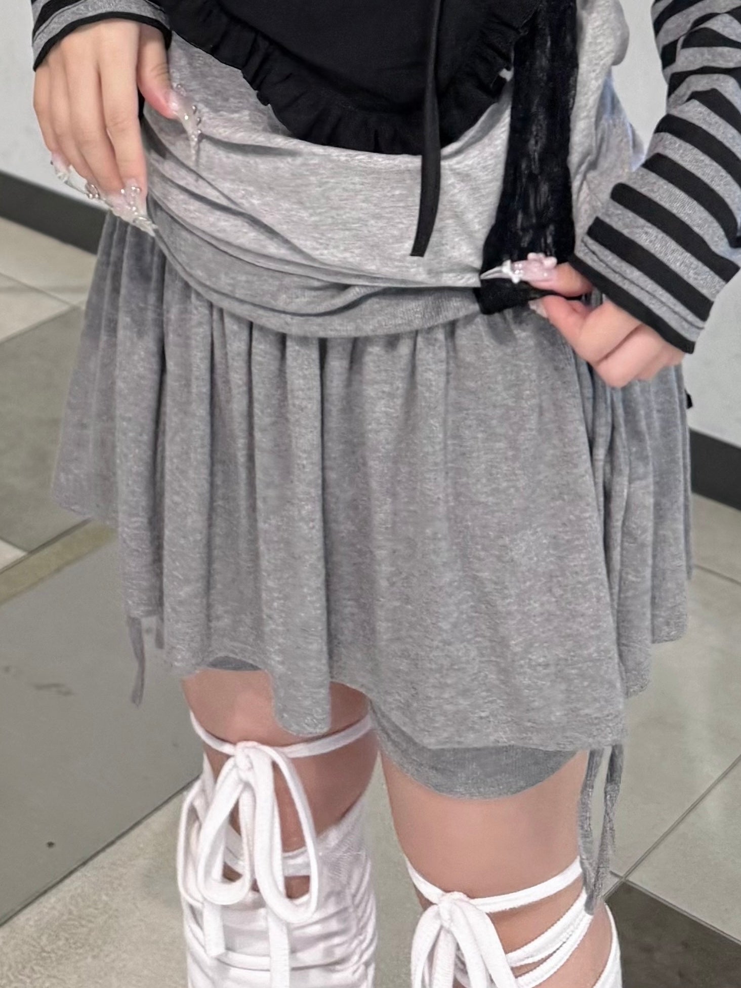 名古屋店WEB限定受注制【nmtc+】drawstring leggings skirt (3color)