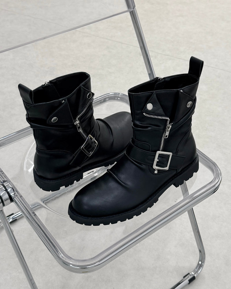 国際配送【RENOL】leather biker boots