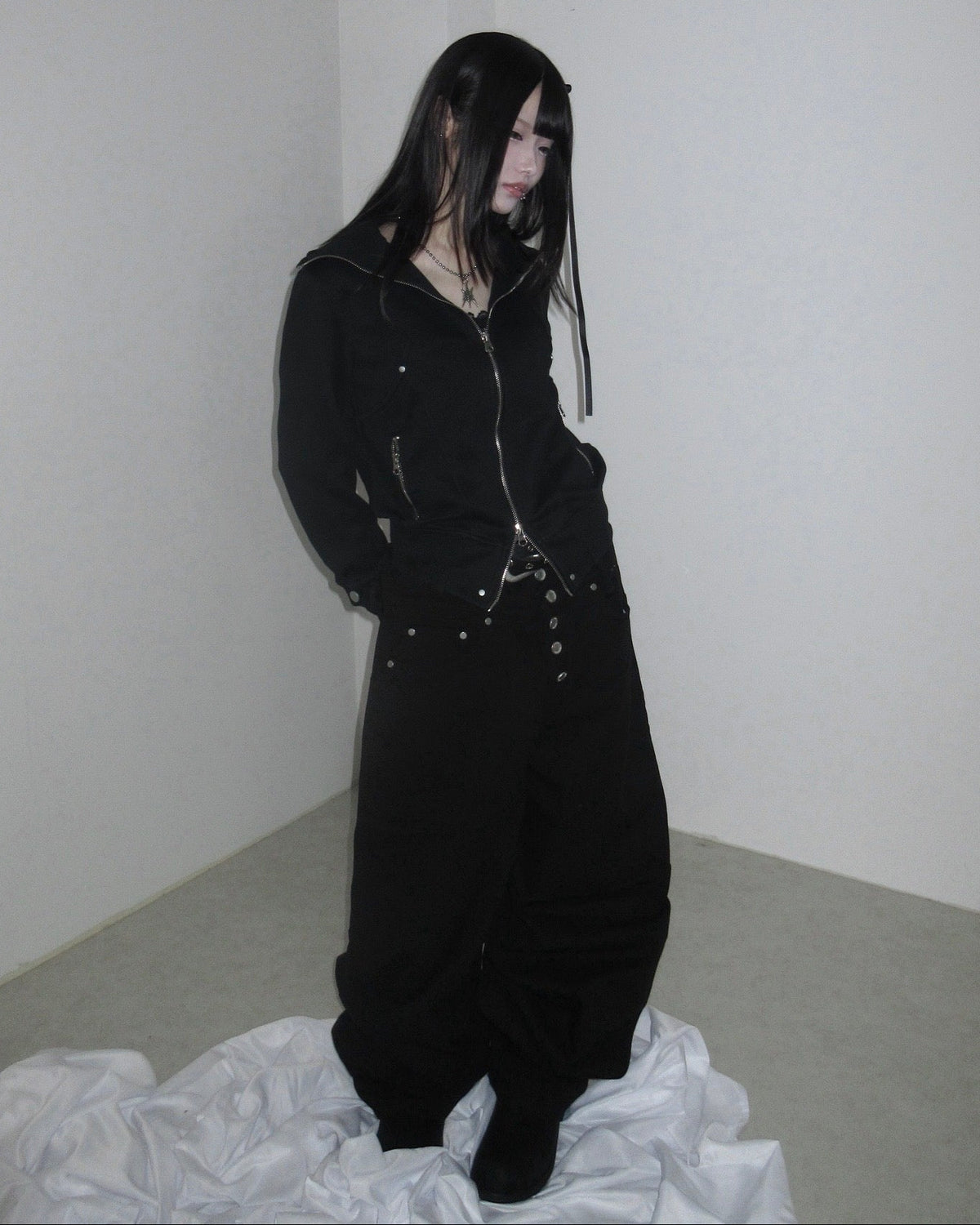 名古屋店WEB限定受注制【nmtc+】Rivet Panel Zip Jacket (2color)