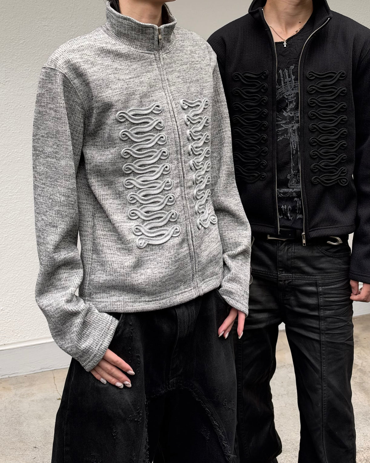 大阪店WEB限定受注制【Chikashitsu +】napoleon details zip-up (2color)