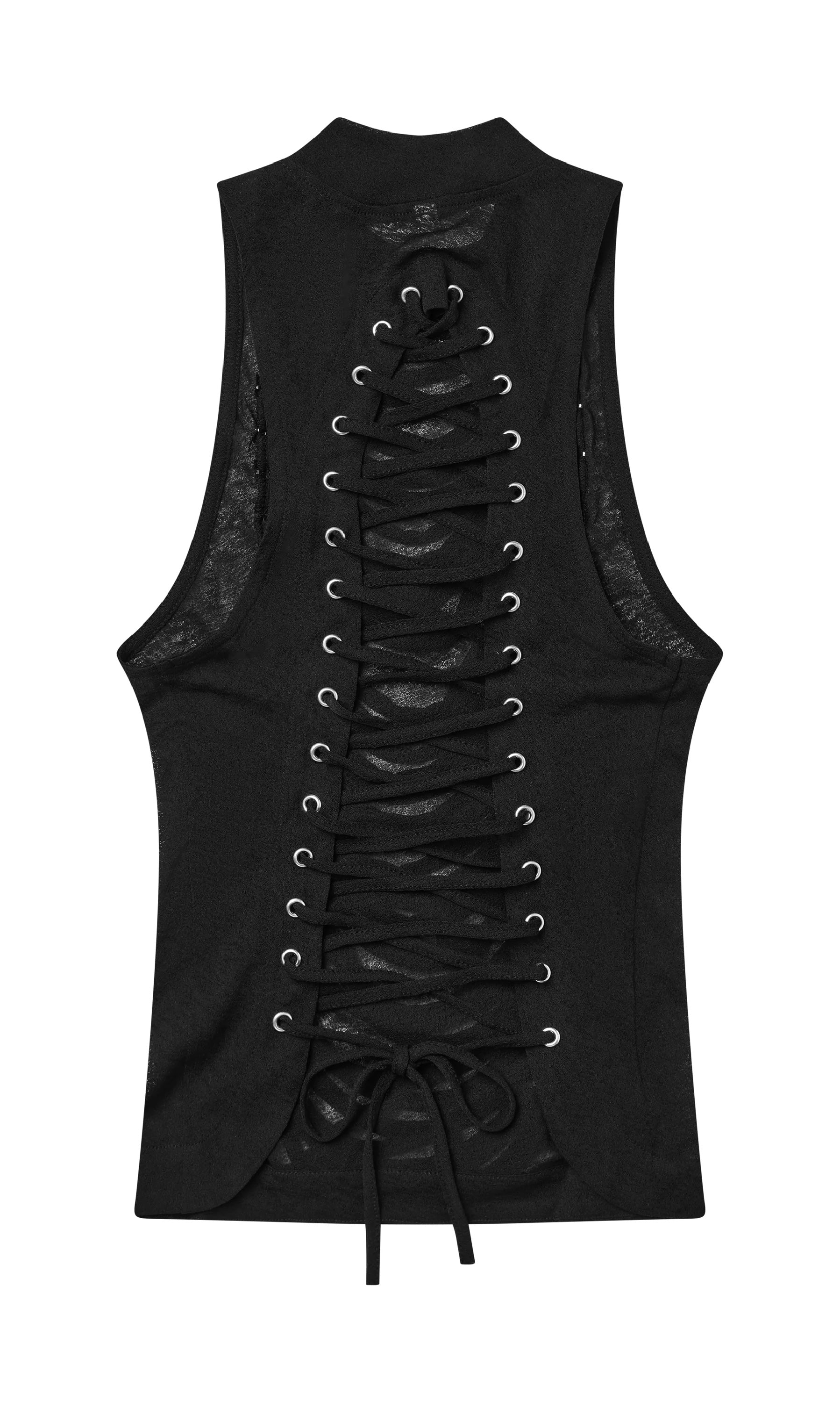 【Cozy world Wide】Chrome Studded Chainskin Top