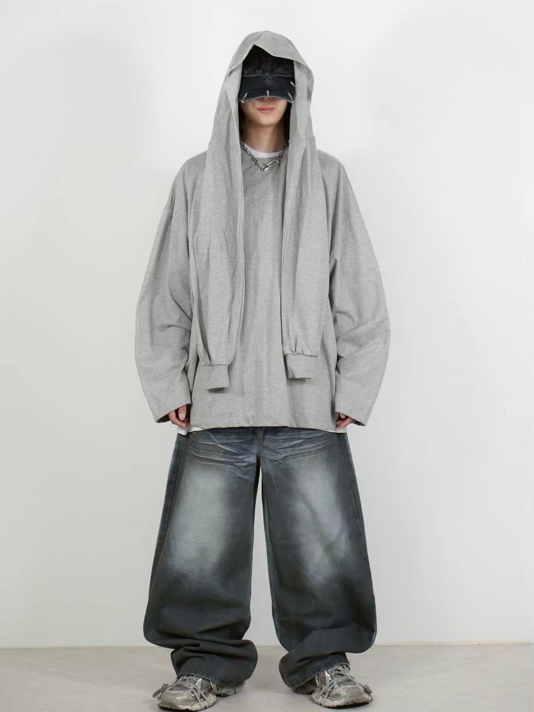 【Chikashitsu +】layered oversized long sleeve (2color)