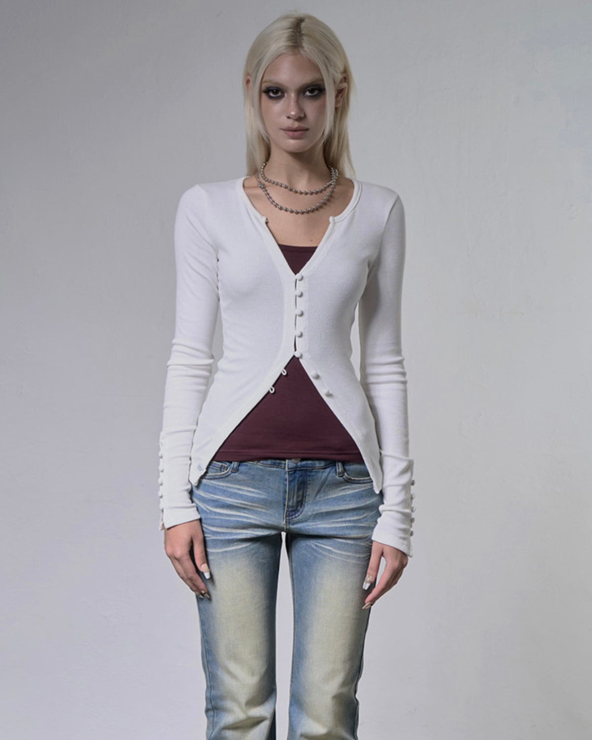 【FANCY CLUB】KEYHOLE HOOK CARDIGAN
