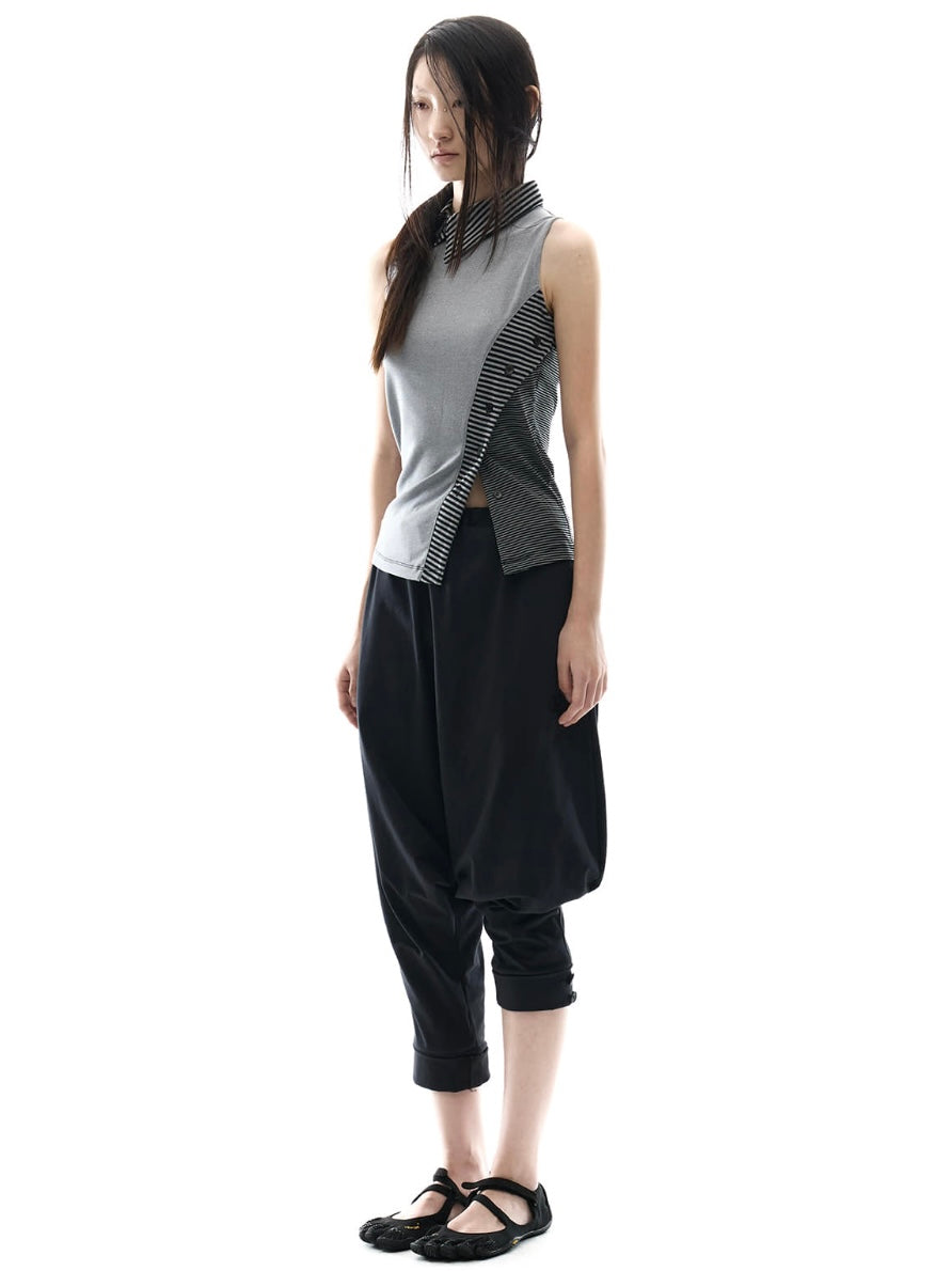 【OJOS】Curved Cut Collar Tank