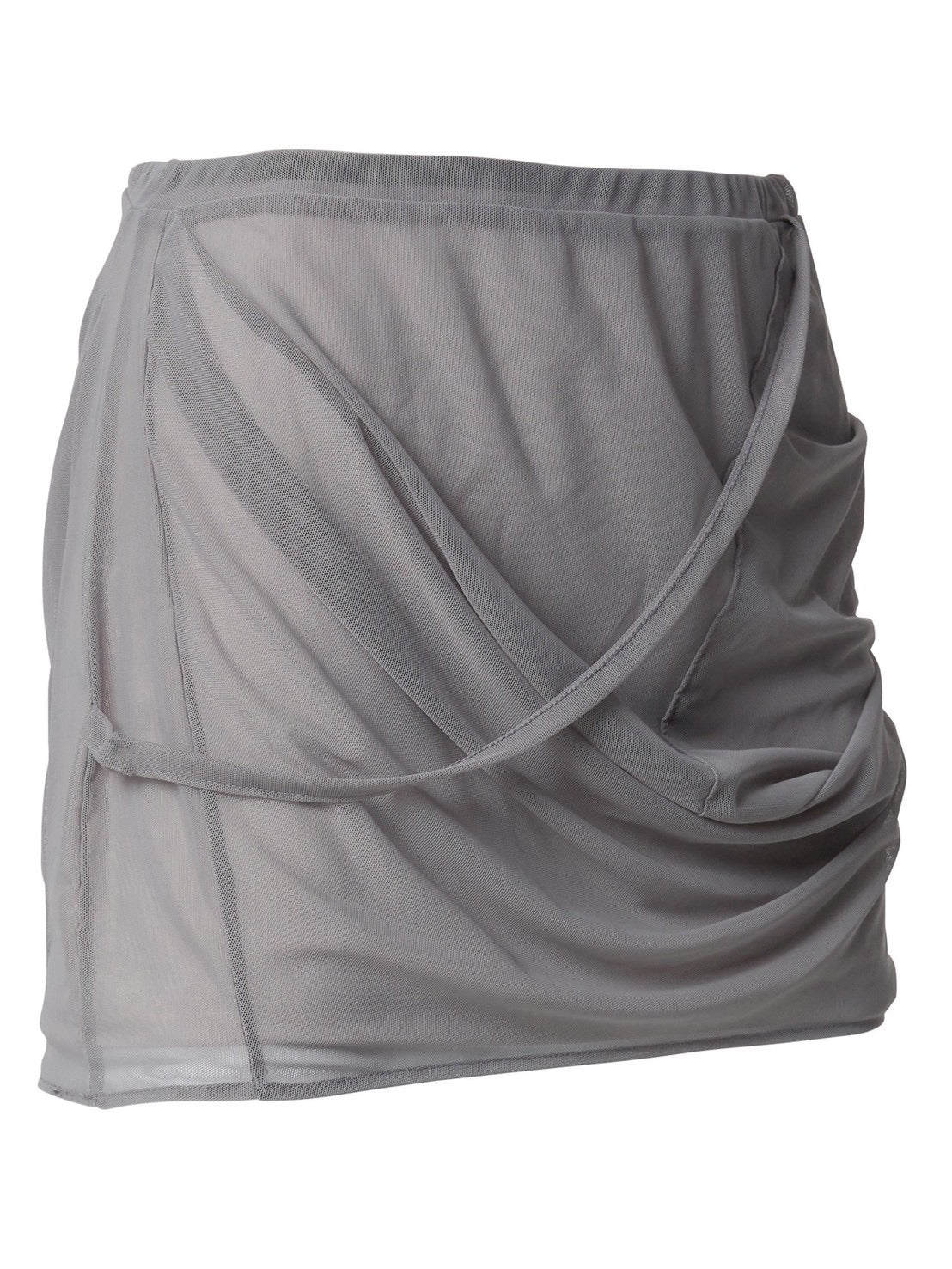 6/22 21:00発売【FLAREUP】Draped Mesh Layered Mini Skirt