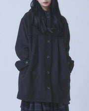 【TUOMIO】PLEATED TOGGLE WOOL COAT
