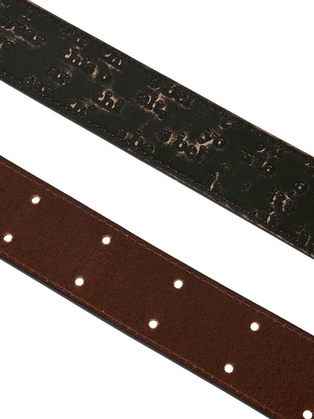 【AAKAM】Typography Leather Belt
