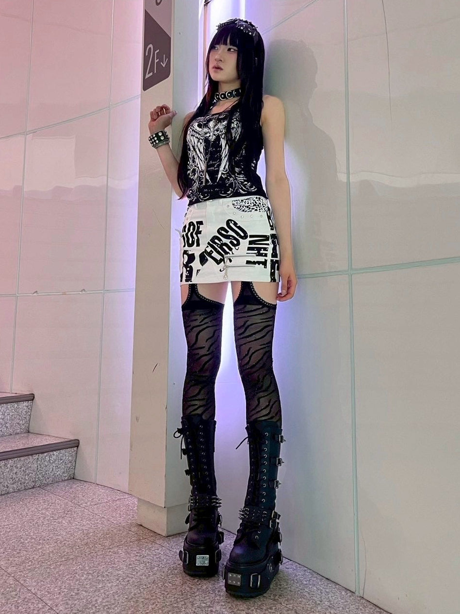 7/11 20:00発売　国際配送【BABY09】Glitter Zebra Garters