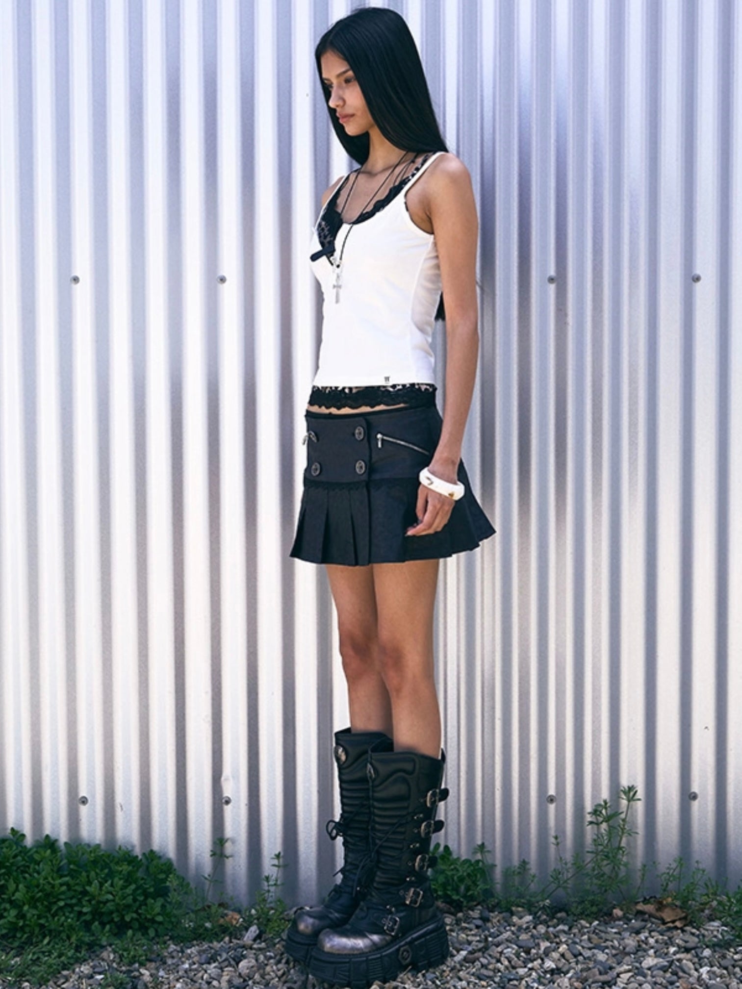 6/6 20:00発売【NOT KNOWING】Lace Layered Cami Set