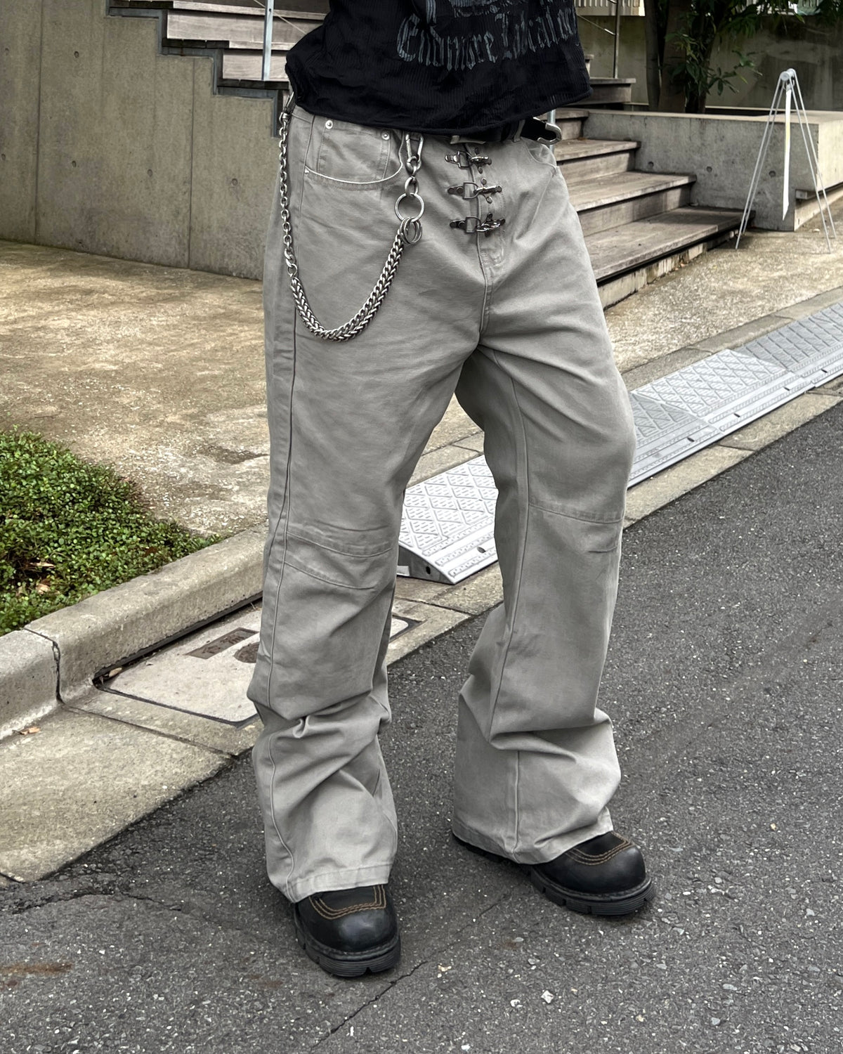 大阪店WEB限定受注制【Chikashitsu +】triple hook dyed  pants (2color)
