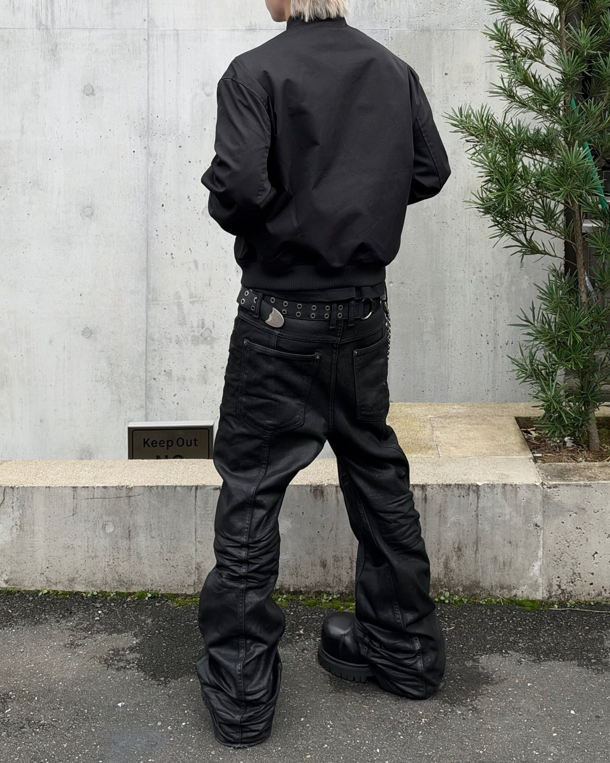 大阪店WEB限定受注制【Chikashitsu +】cropped heavy nylon MA-1 (2color)