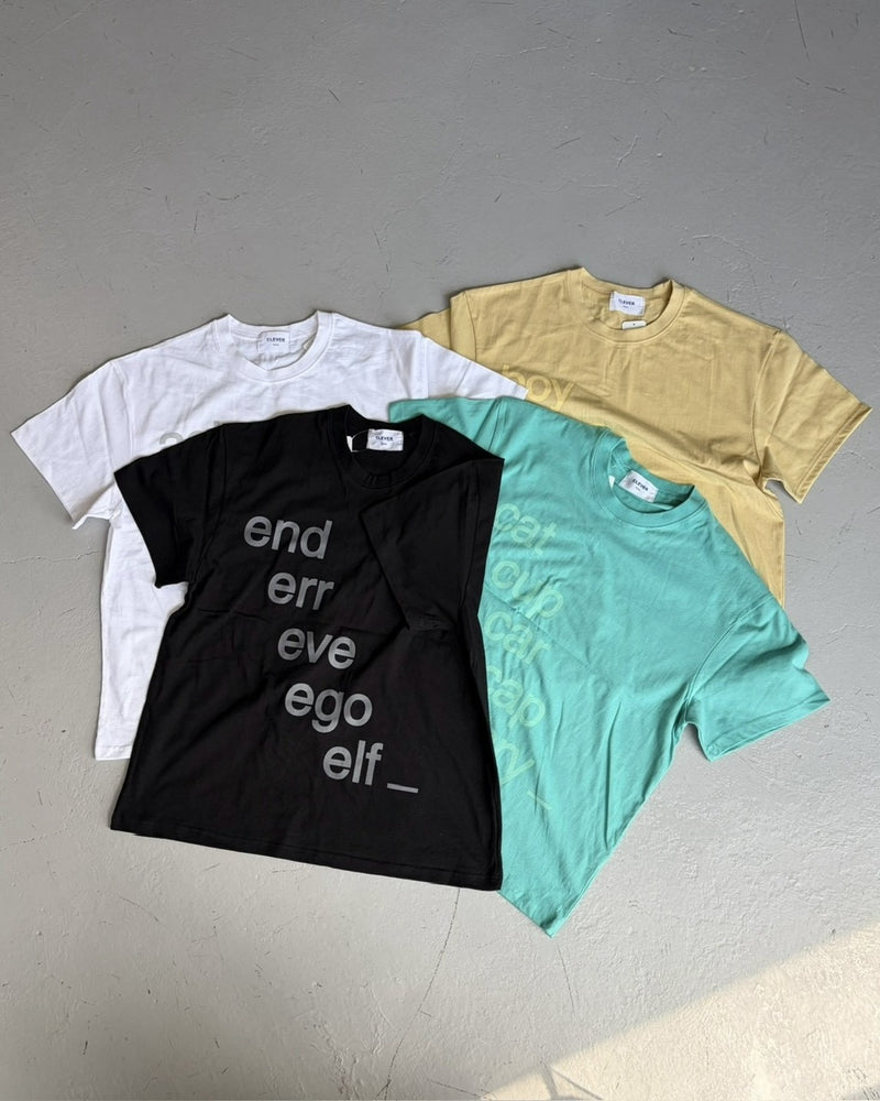 受注制【LUV CODE】inspired lettering t shirt (4color)