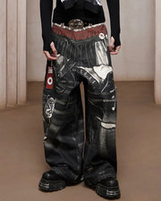 【DND4DES】Triple Waist MP3 All-Over Print Pants