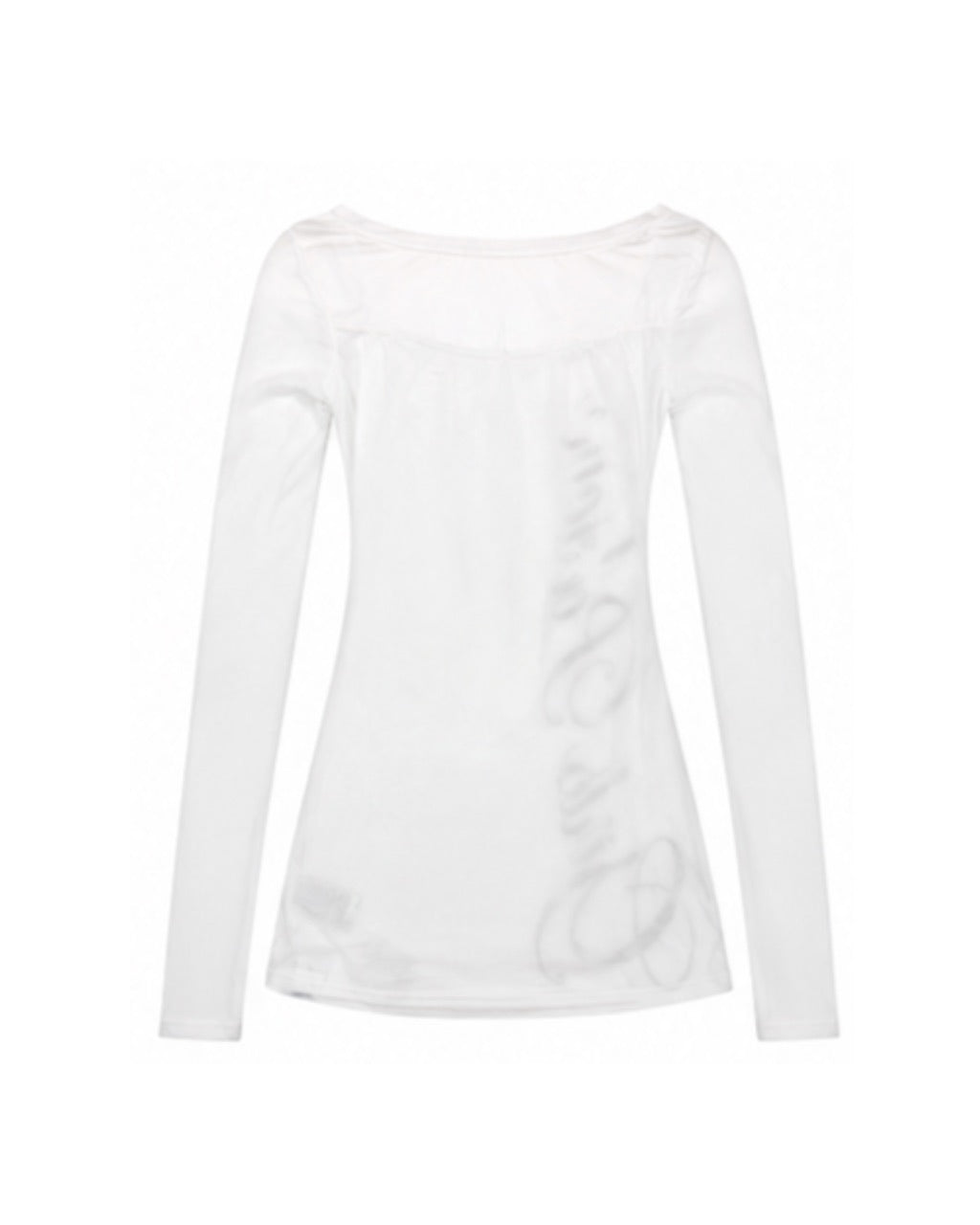 国際配送【Never mind the XU】sheer lettering tight long sleeve tee (3color)