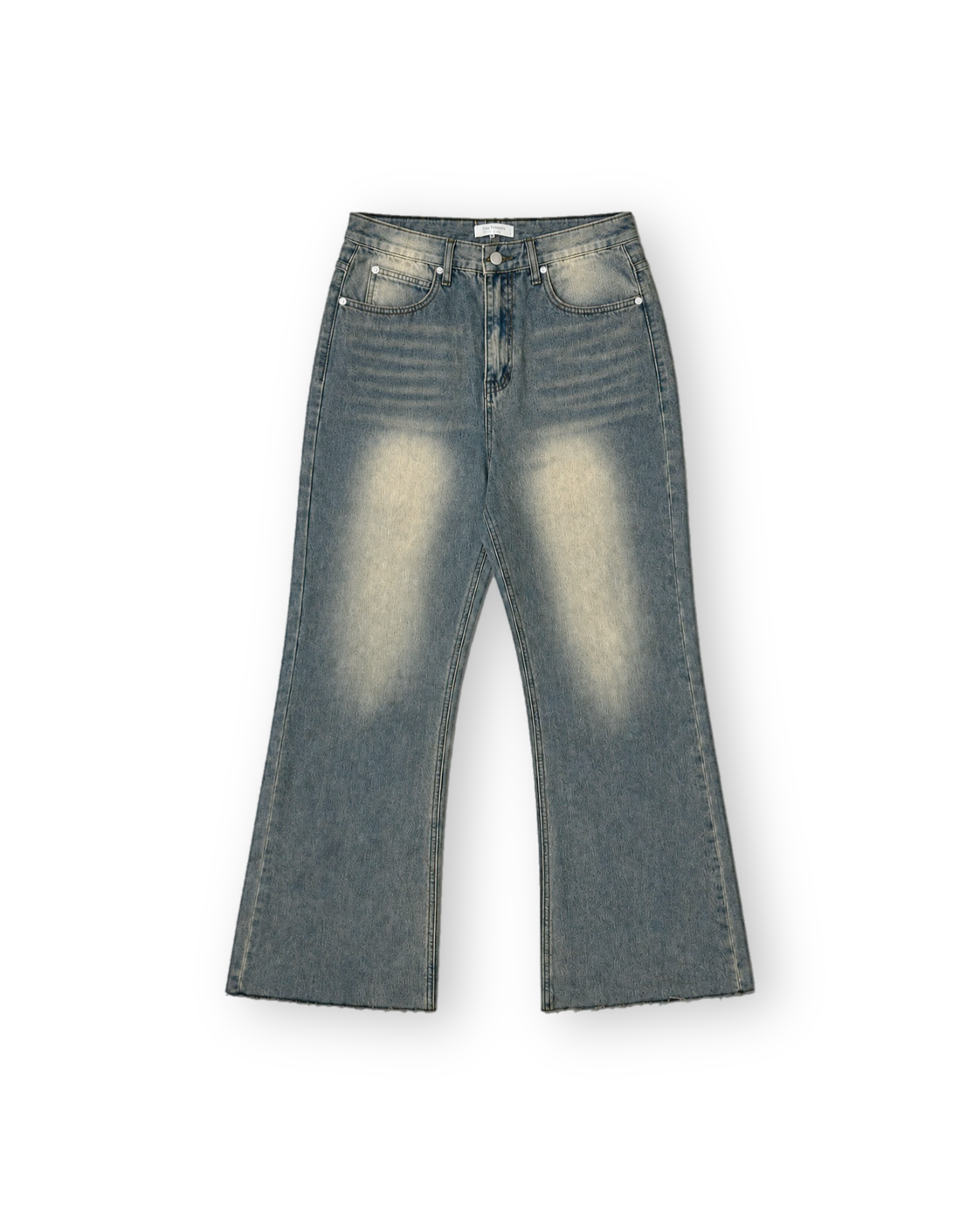 大阪店WEB限定受注制【Chikashitsu +】cutting bootcut denim pants (2color)