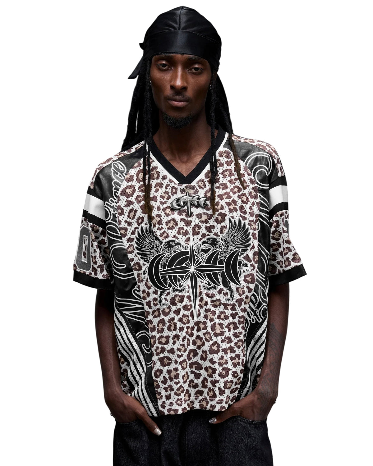 【THEBOYHASNOPATIENCE】LUMINOUS DAWN DOUBLE-HEADED EAGLE RUGBY SHIRT