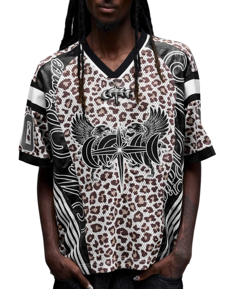 【THEBOYHASNOPATIENCE】LUMINOUS DAWN DOUBLE-HEADED EAGLE RUGBY SHIRT