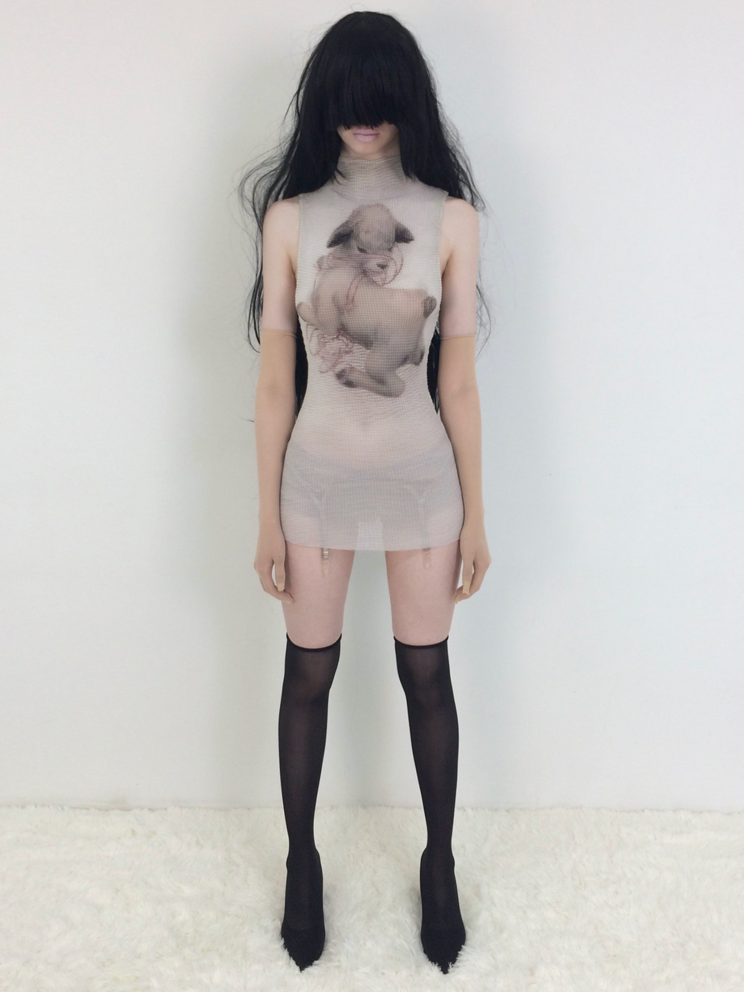 【bonnae】Pleated mini dress