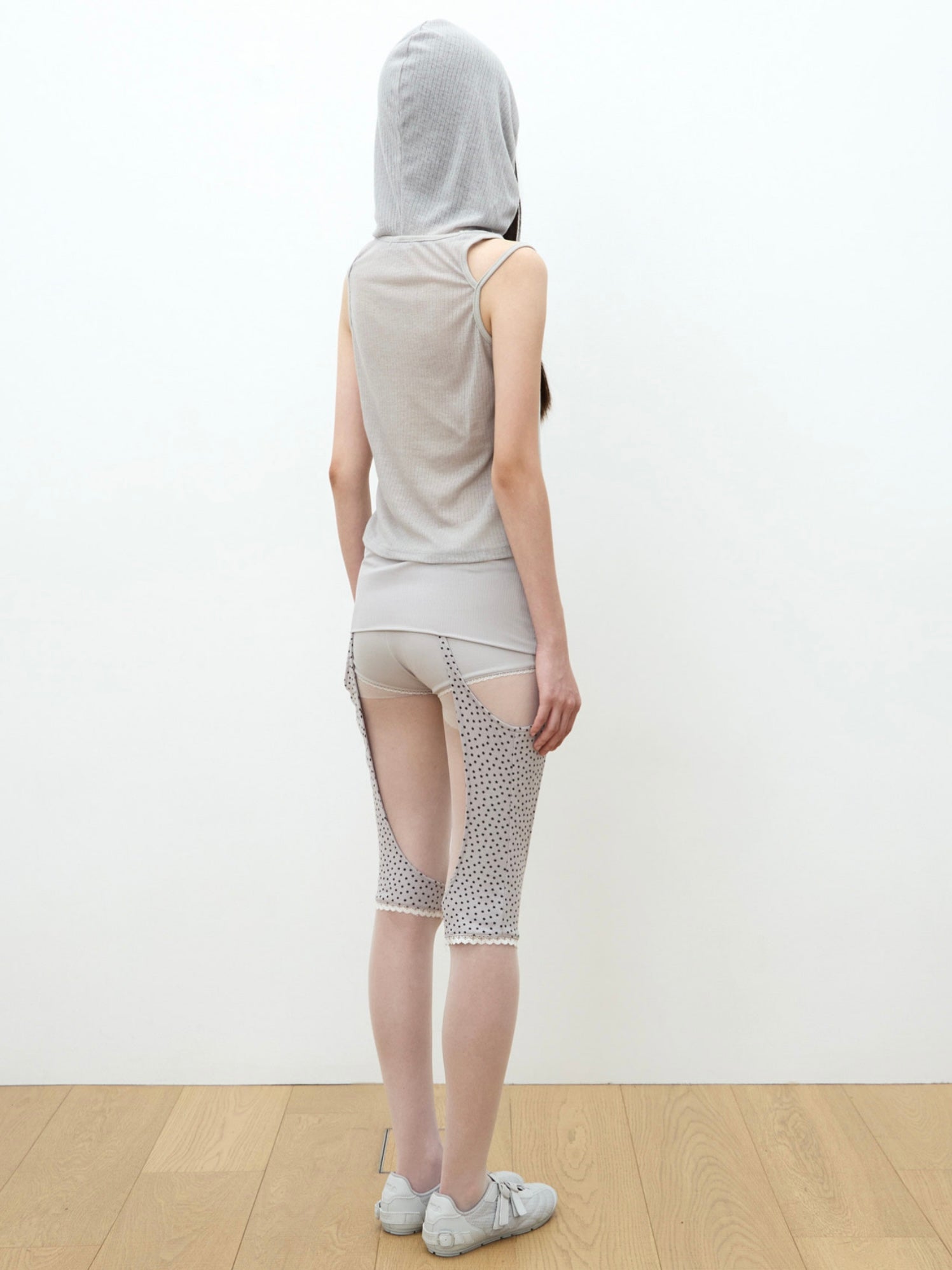 【OJOS】Rib Hood Sleeveless