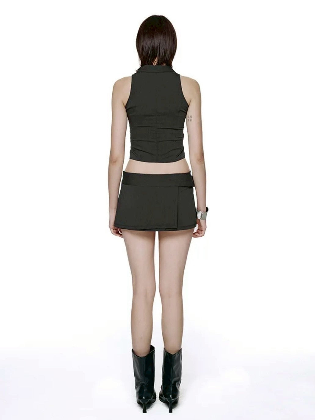 【ROCK CAKE】Double Button Halter Vest
