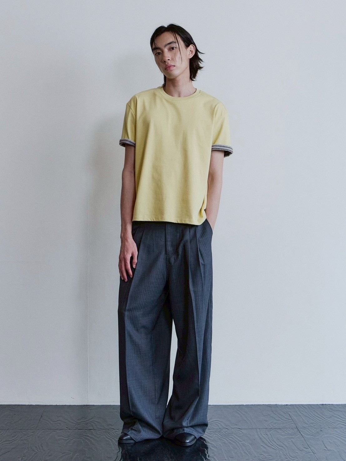 【Waviness】Stripe Layered T-shirts