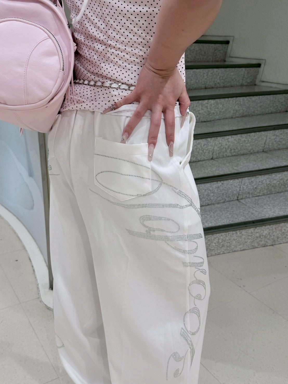受注制【nmtc+】Neut Crystal Drawstring Pants (2color)