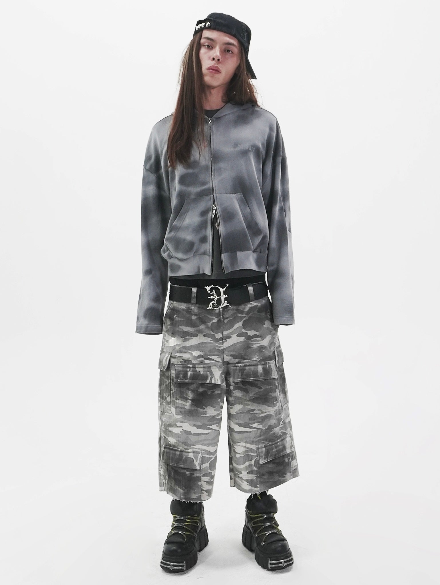 【E RIN AI E】DUSTY HOODIE ZIP UP