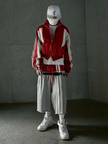 【roaringrad】Double Waist Bermuda Sweat Pants