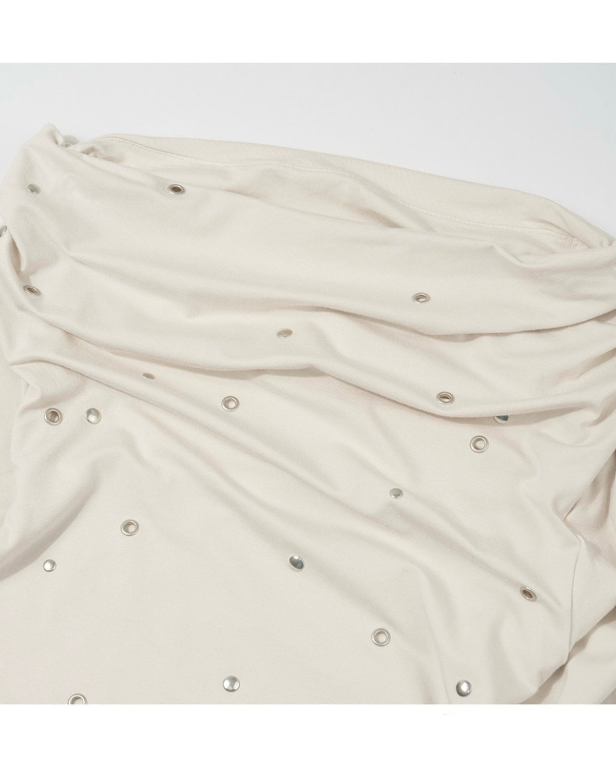 【FANCY CLUB】EYELET COWL ONE-SHOULDER TOP