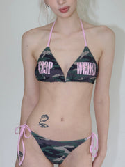 【CRANK】KEEP WEIRD CAMO BIKINI SET