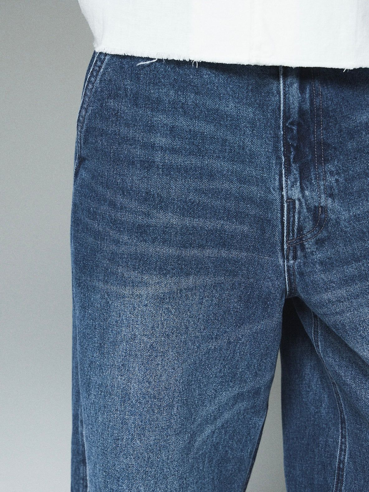 【CS】loose split cut denim pants