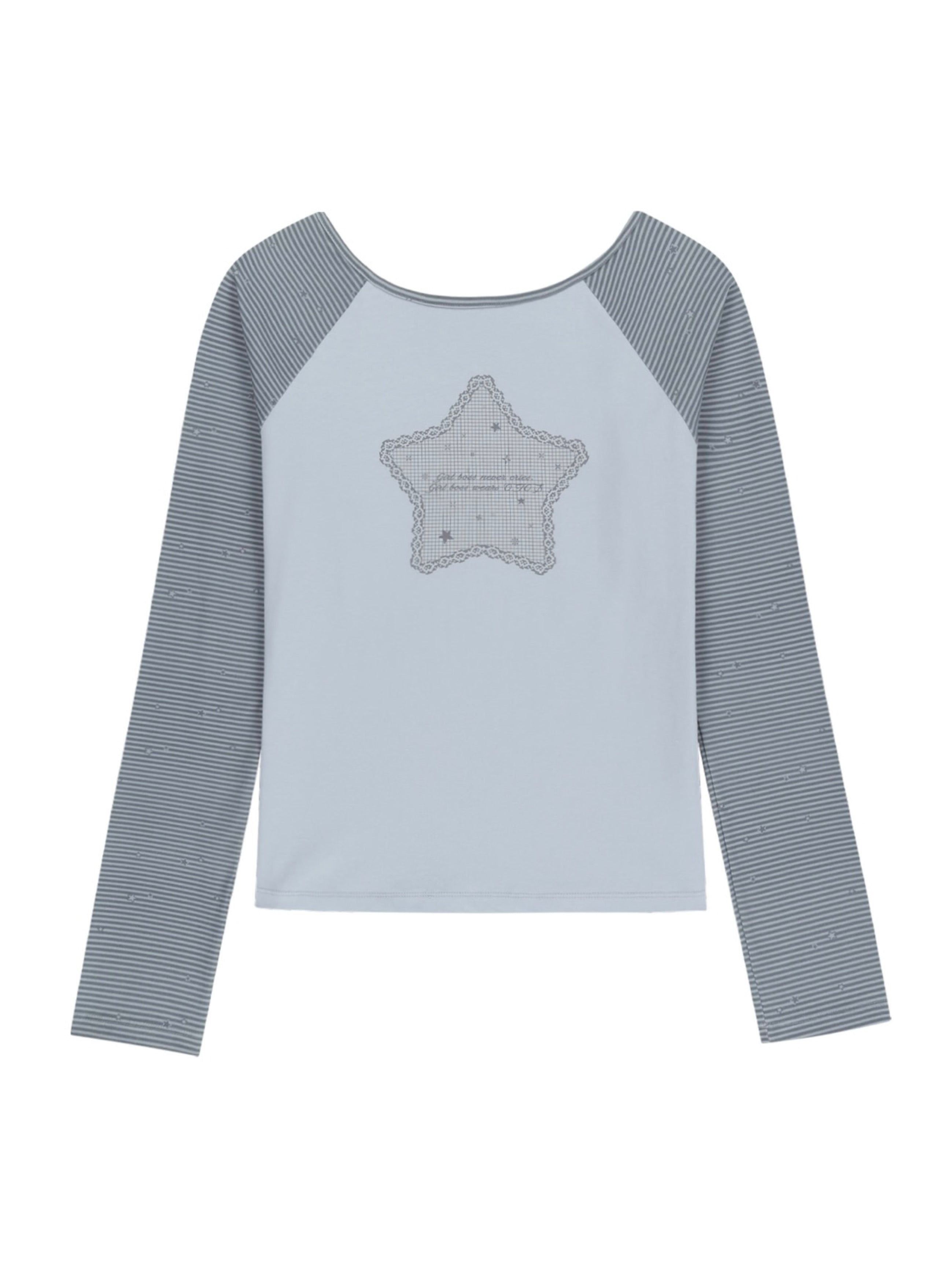【OJOS】Stripe Raglan Long Sleeve