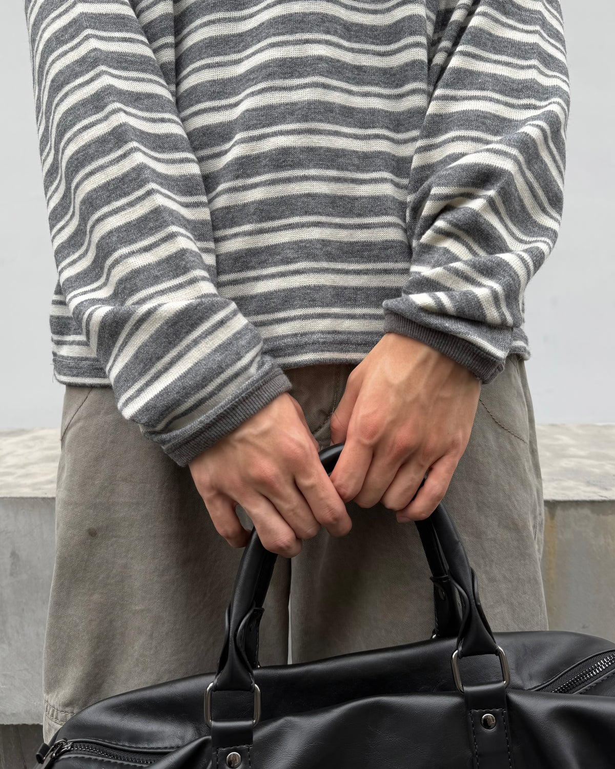 【youll】Asymmetry border henley long sleeve (3color)