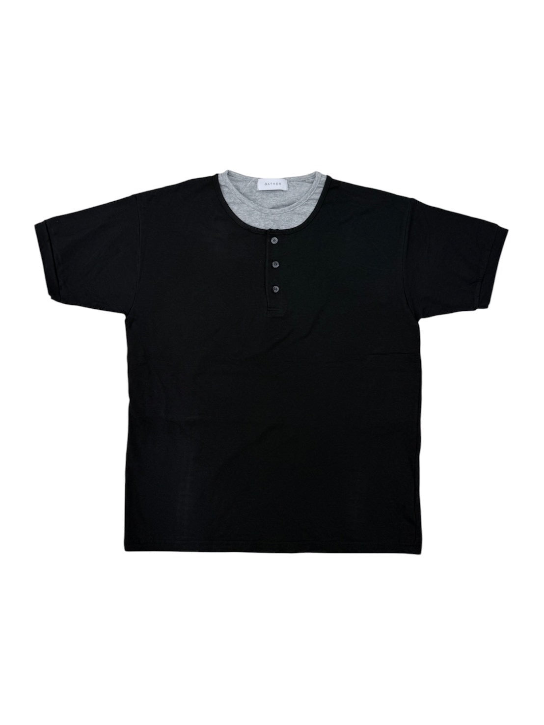 7/4 20:00発売 受注制【nmtc+】Cool Layered Henley Neck Tee (2color)