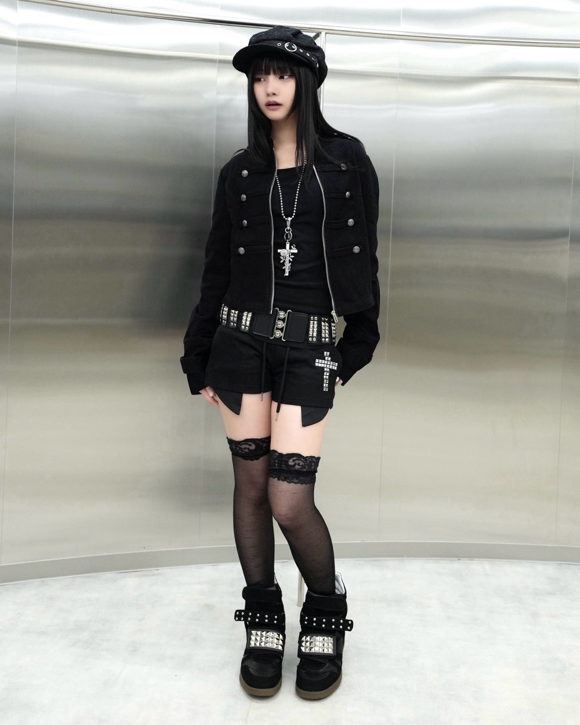 受注制【Never mind the XU】Napoleon grunge denim jacket (2color)