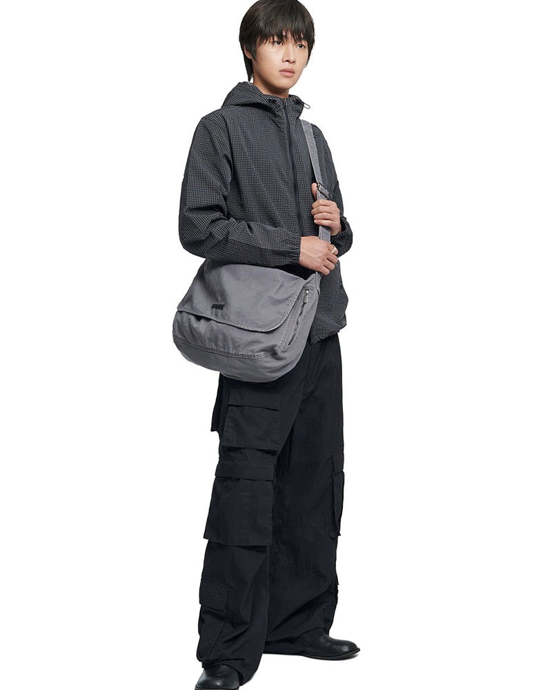 【NOMANUAL】WASHED CANVAS CROSS BAG