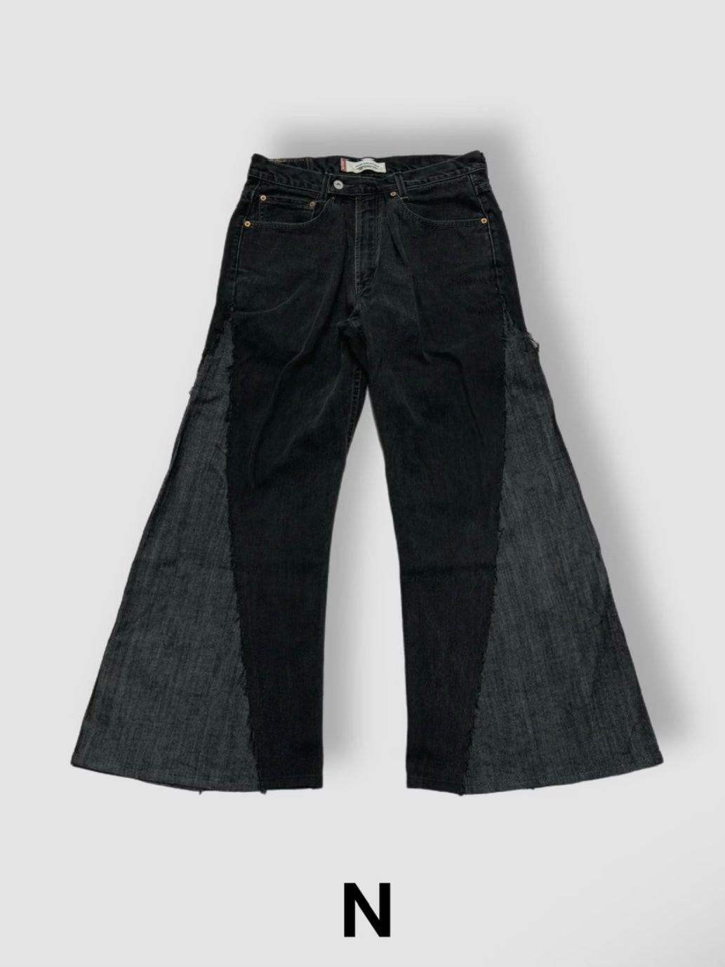 【Re +】newold docking flare denim pants (black)