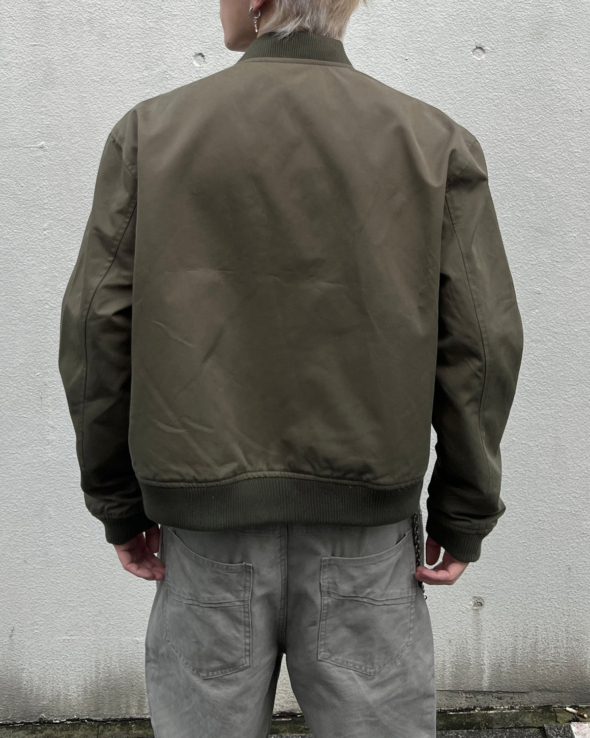 大阪店WEB限定受注制【Chikashitsu +】cropped heavy nylon MA-1 (2color)
