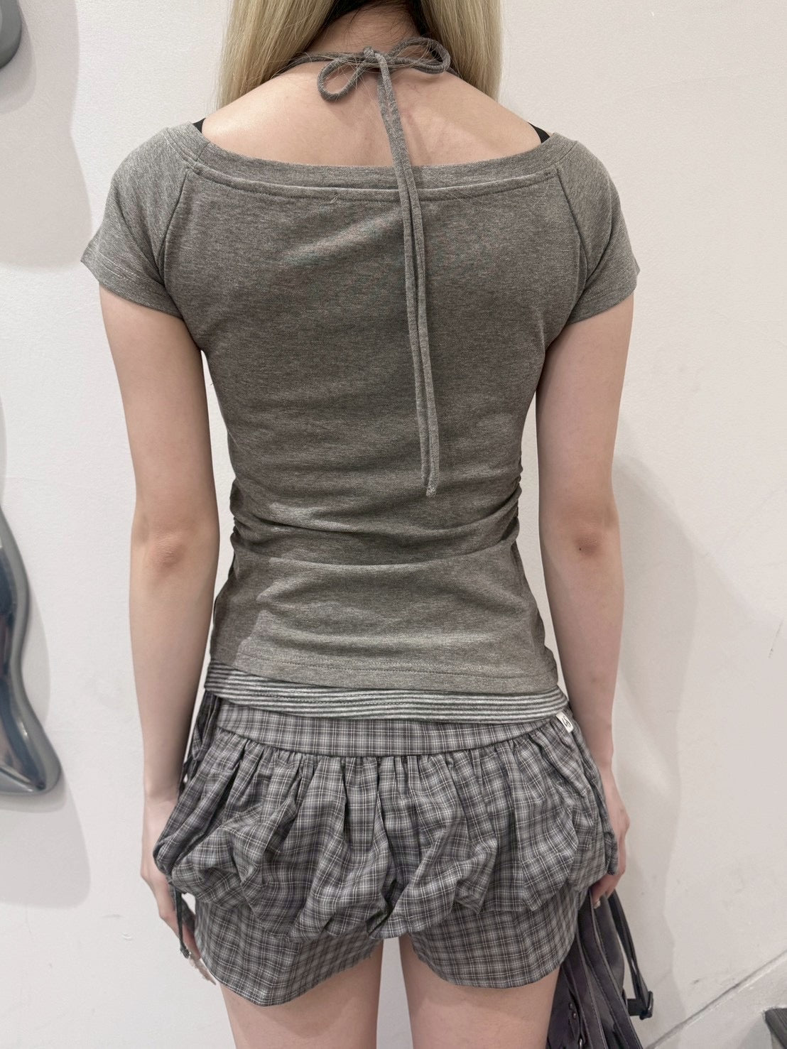 6/19 20:00発売 受注制【nmtc+】Anco Studded Halter Neck Tee (3color)