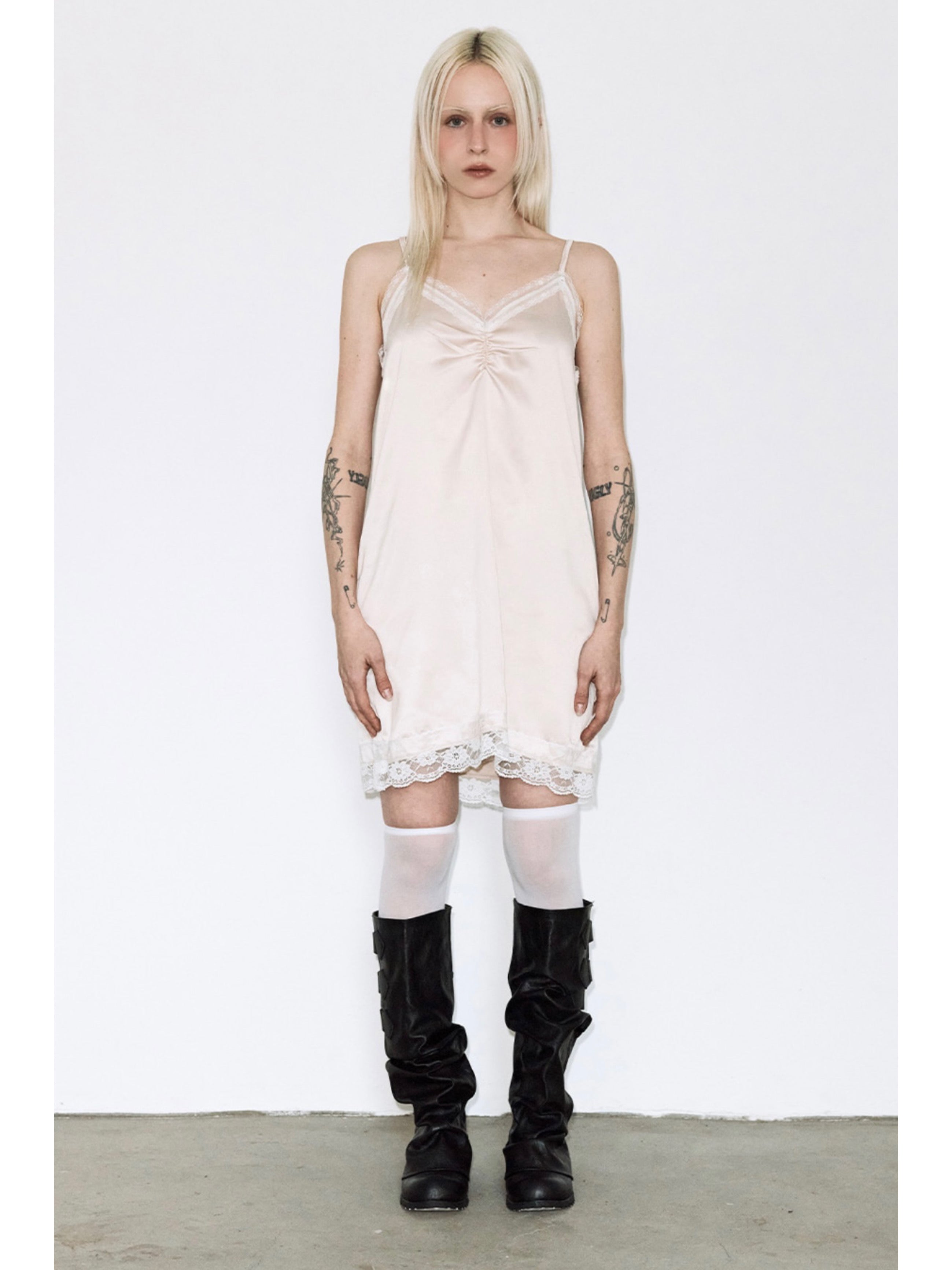 【FANCY CLUB】LACE SLIP DRESS