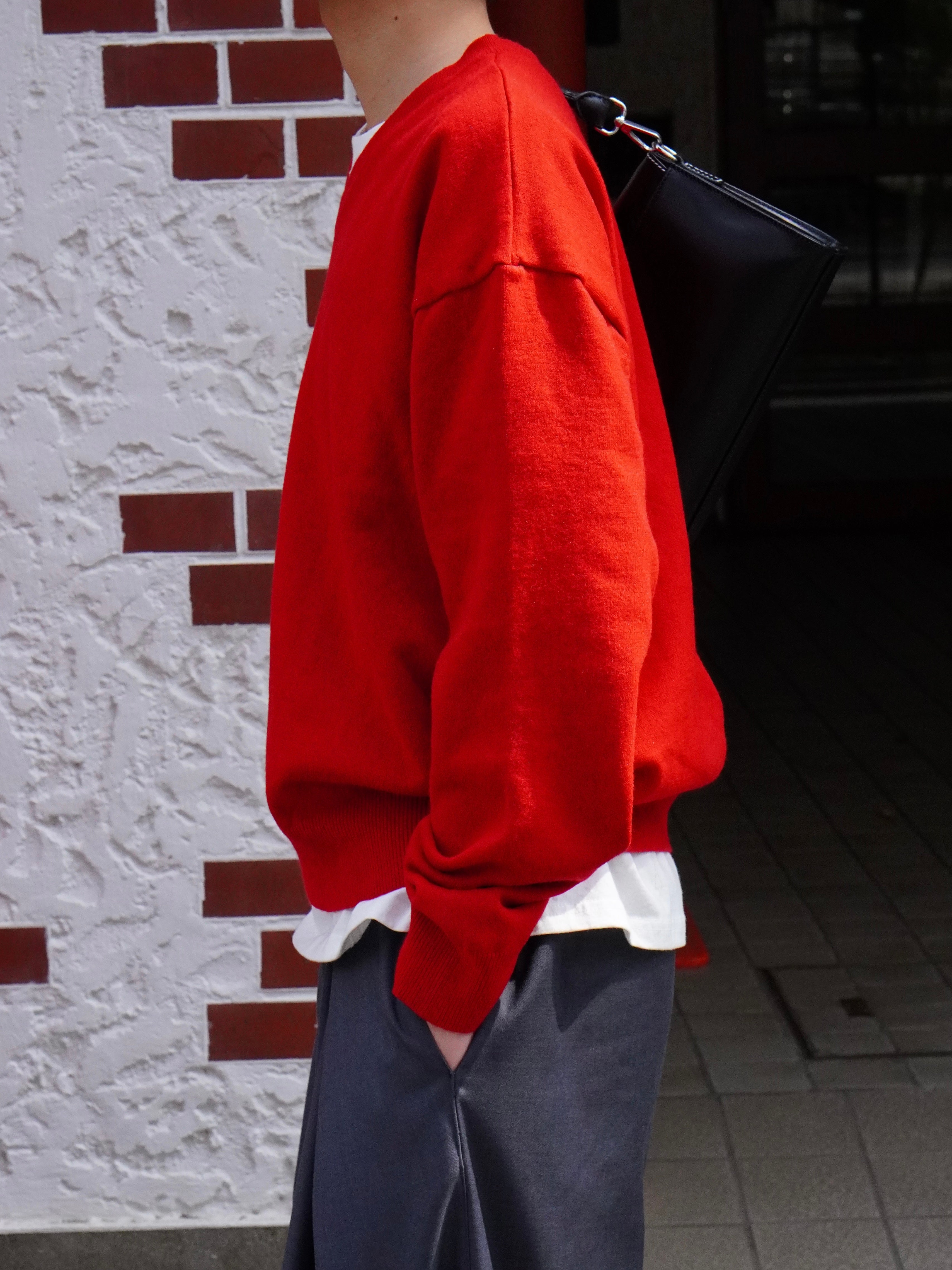 東京店WEB限定【Chikashitsu +】cropped vneck knit (3color)