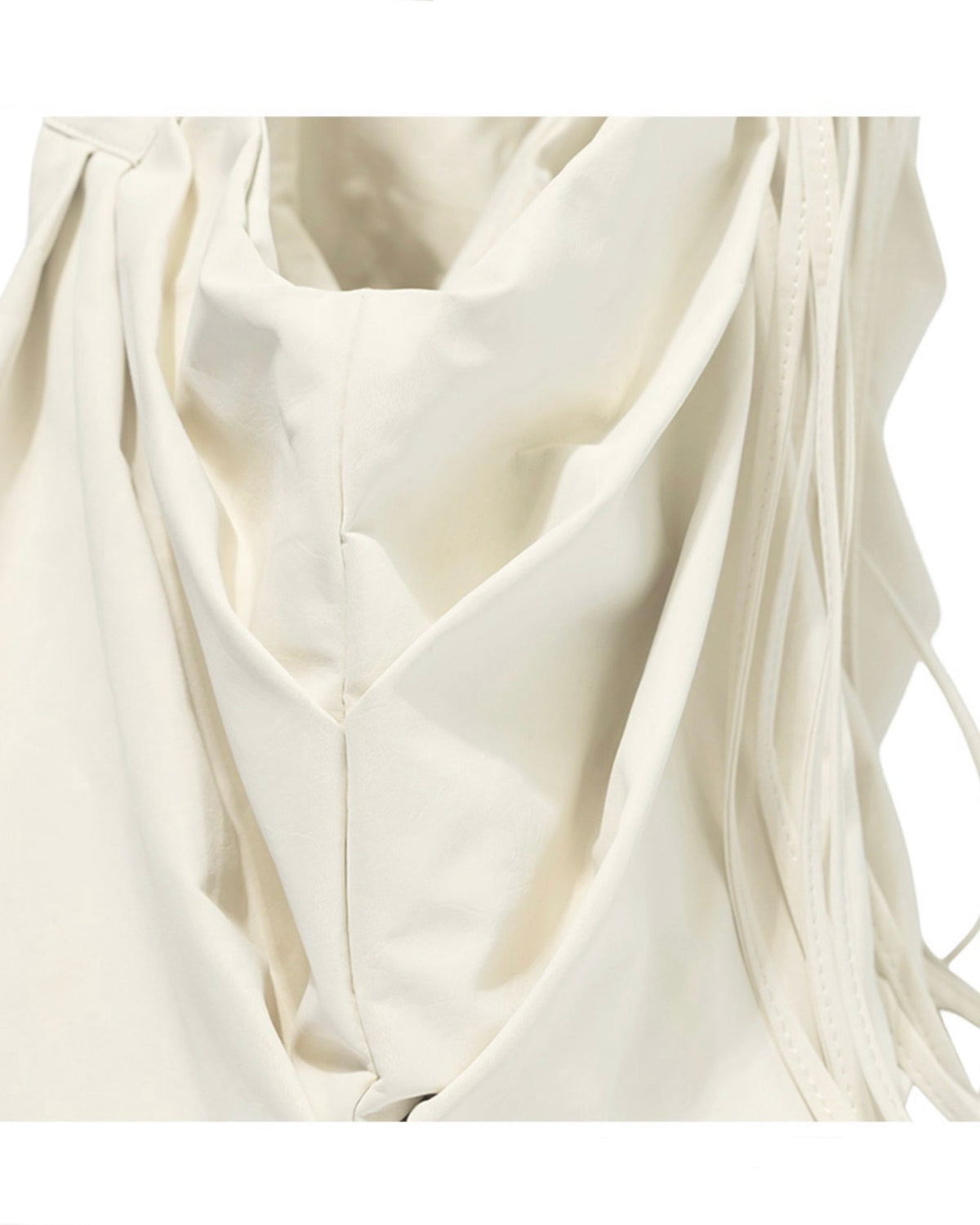 【FANCY CLUB】DRAPE FRINGE HOBO BAG