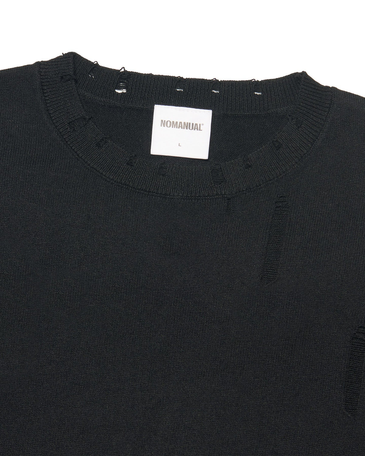 【NOMANUAL】DAMAGED WOOL KNIT