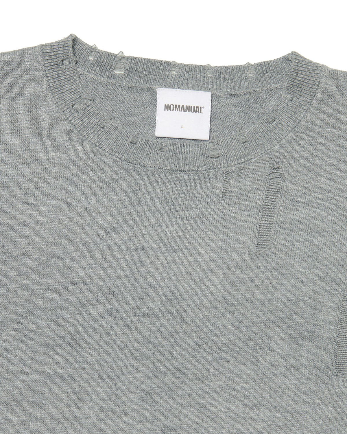【NOMANUAL】DAMAGED WOOL KNIT