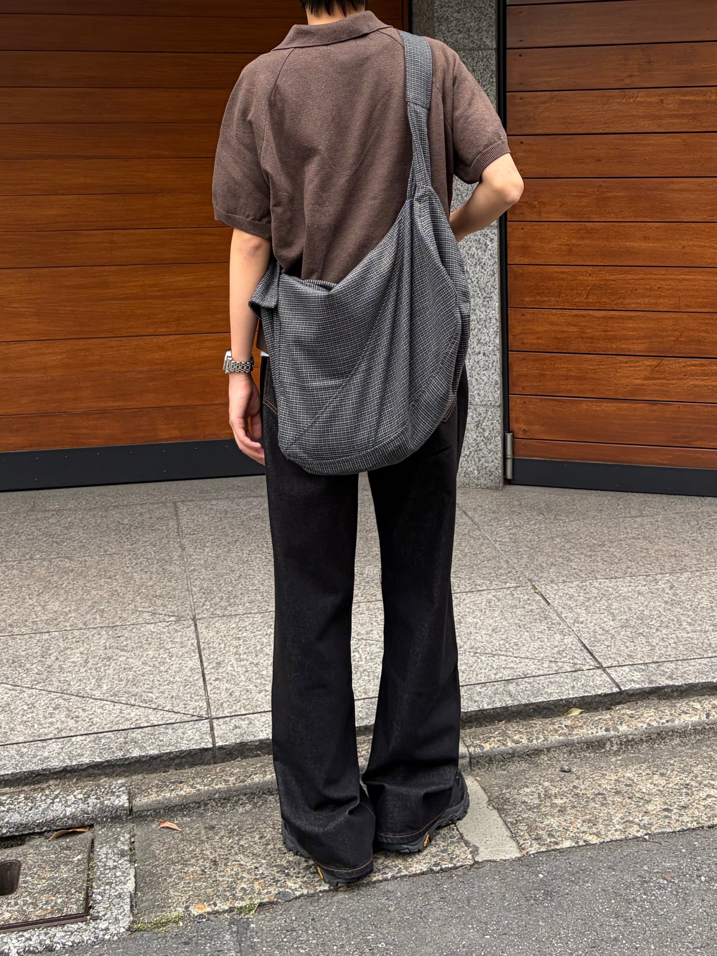 東京店WEB限定受注制【Chikashitsu +】cropped knit poloshirt (3color)