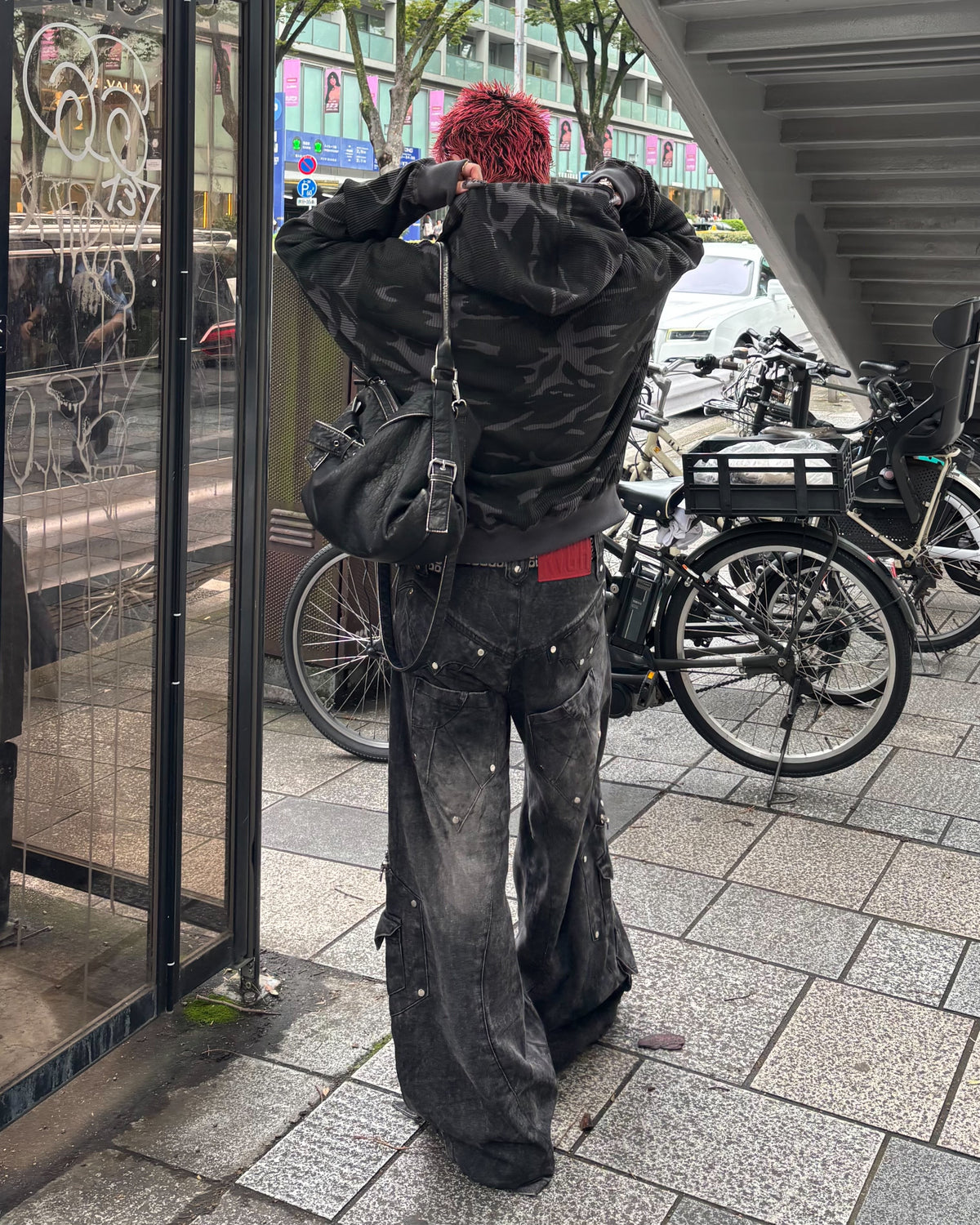 受注制【Never mind the XU】MILITARY CAMO THERMAL ZIP HOODIE (2color)
