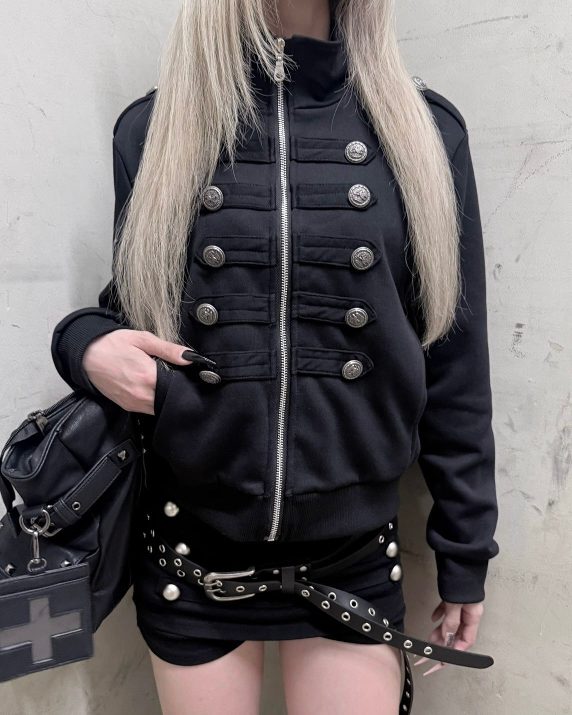 受注制【nmtc+】high neck napoleon zip up jacket (2color)