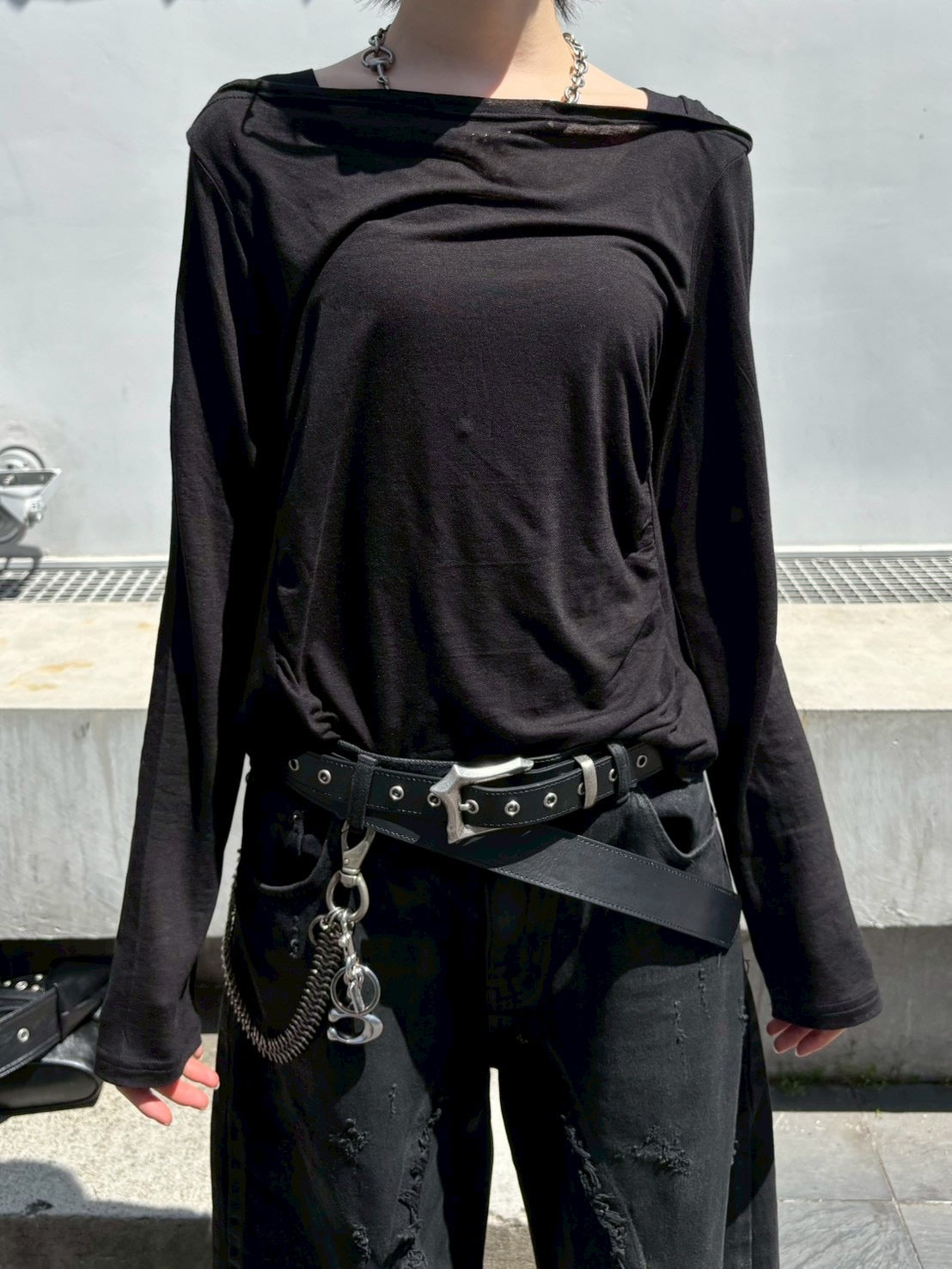 受注制【nmtc+】drape sheer hoodie (2color)